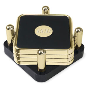ECU Pirates Gold 4-Piece Square Coaster Set