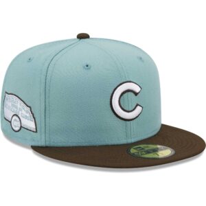 Men's New Era Light Blue/Brown Chicago Cubs   Beach Kiss 59FIFTY Fitted Hat