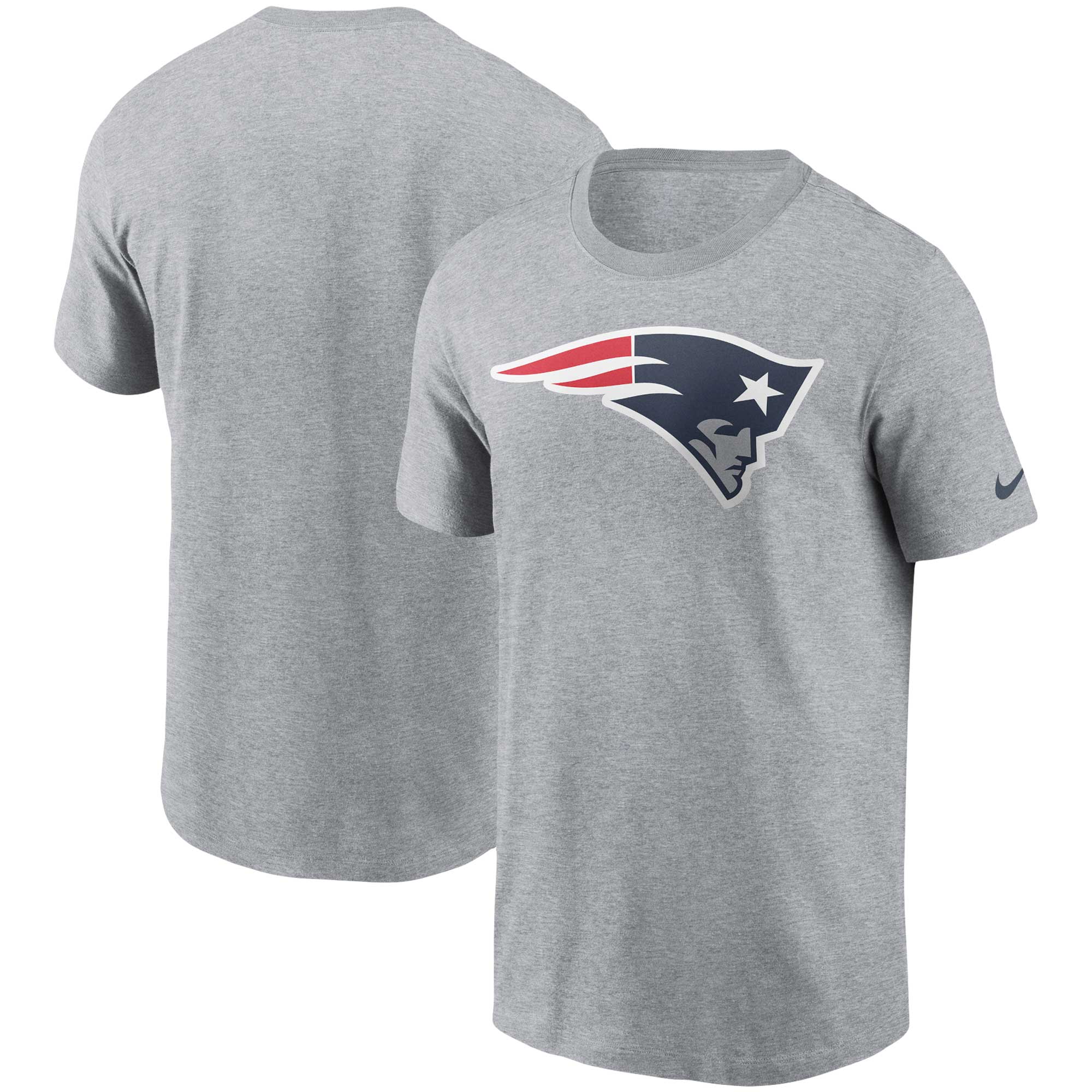 Men's Nike Gray New England Patriots Logo Essential T-Shirt