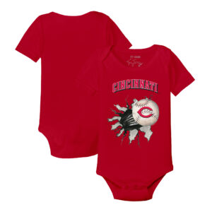 Infant Tiny Turnip Red Cincinnati Reds Baseball Tear Bodysuit