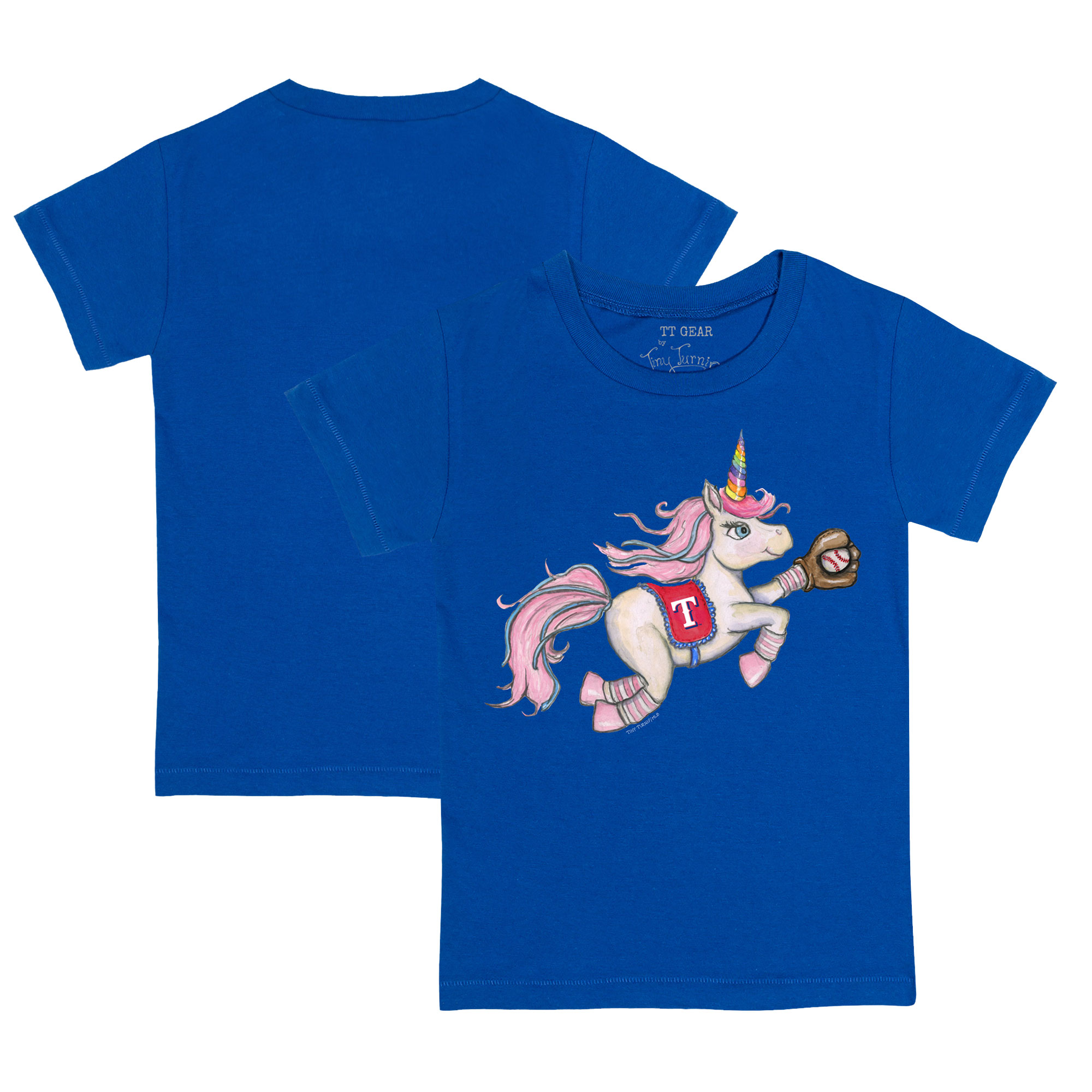 Youth Tiny Turnip Royal Texas Rangers Unicorn T-Shirt