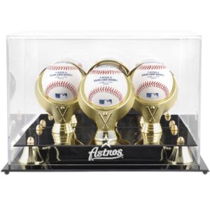 Houston Astros Golden Classic Three Baseball Logo Display Case