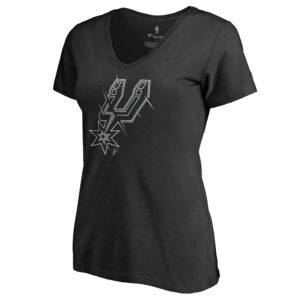 Women's Black San Antonio Spurs X-Ray Slim Fit V-Neck T-Shirt