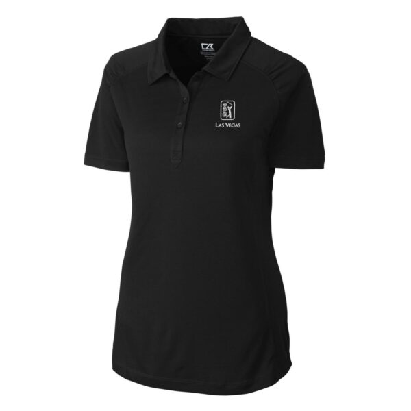 Women's Cutter & Buck Black TPC Las Vegas DryTec Northgate Polo