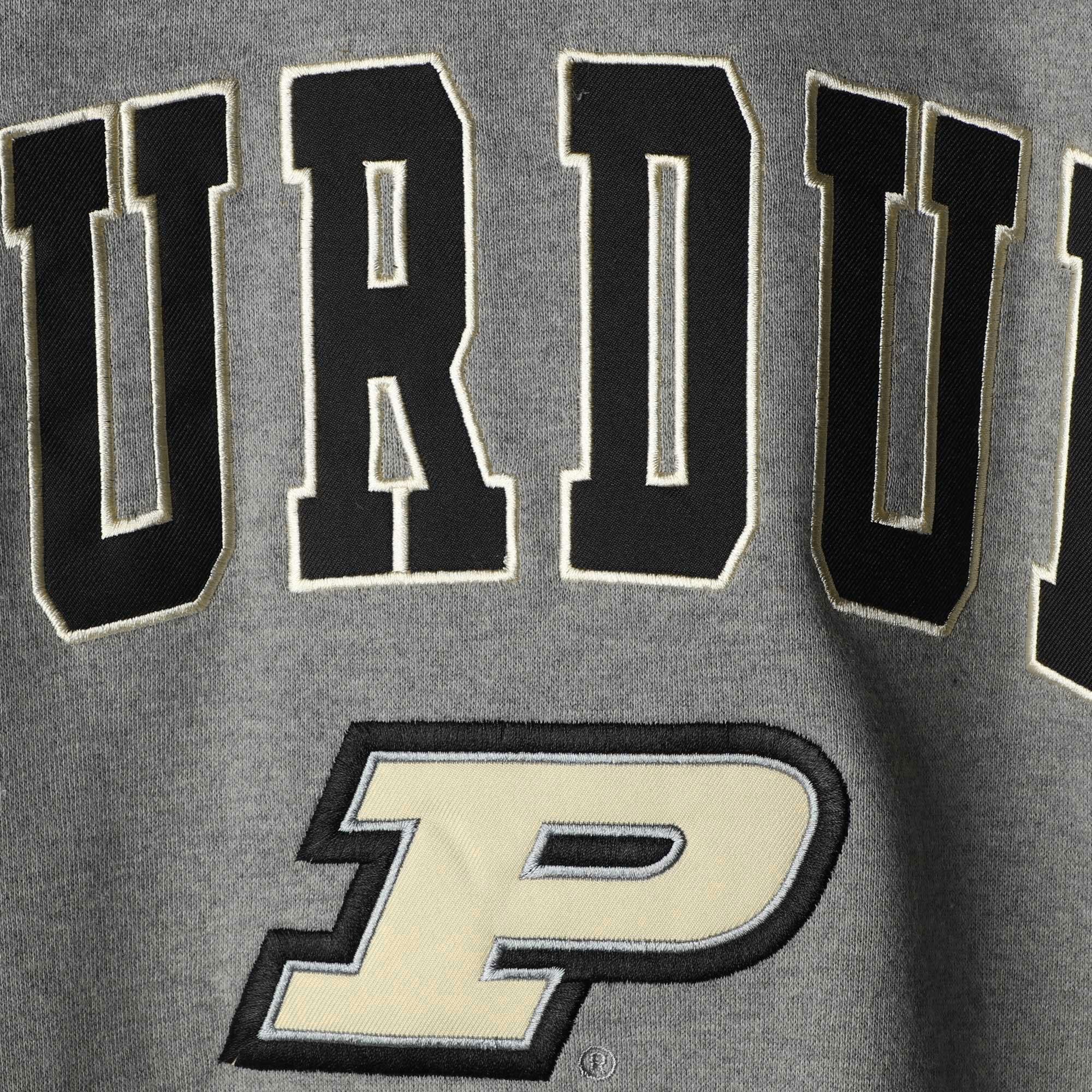 Men's Colosseum Heather Gray Purdue Boilermakers Arch & Logo Crew Neck Sweatshirt - Image 15