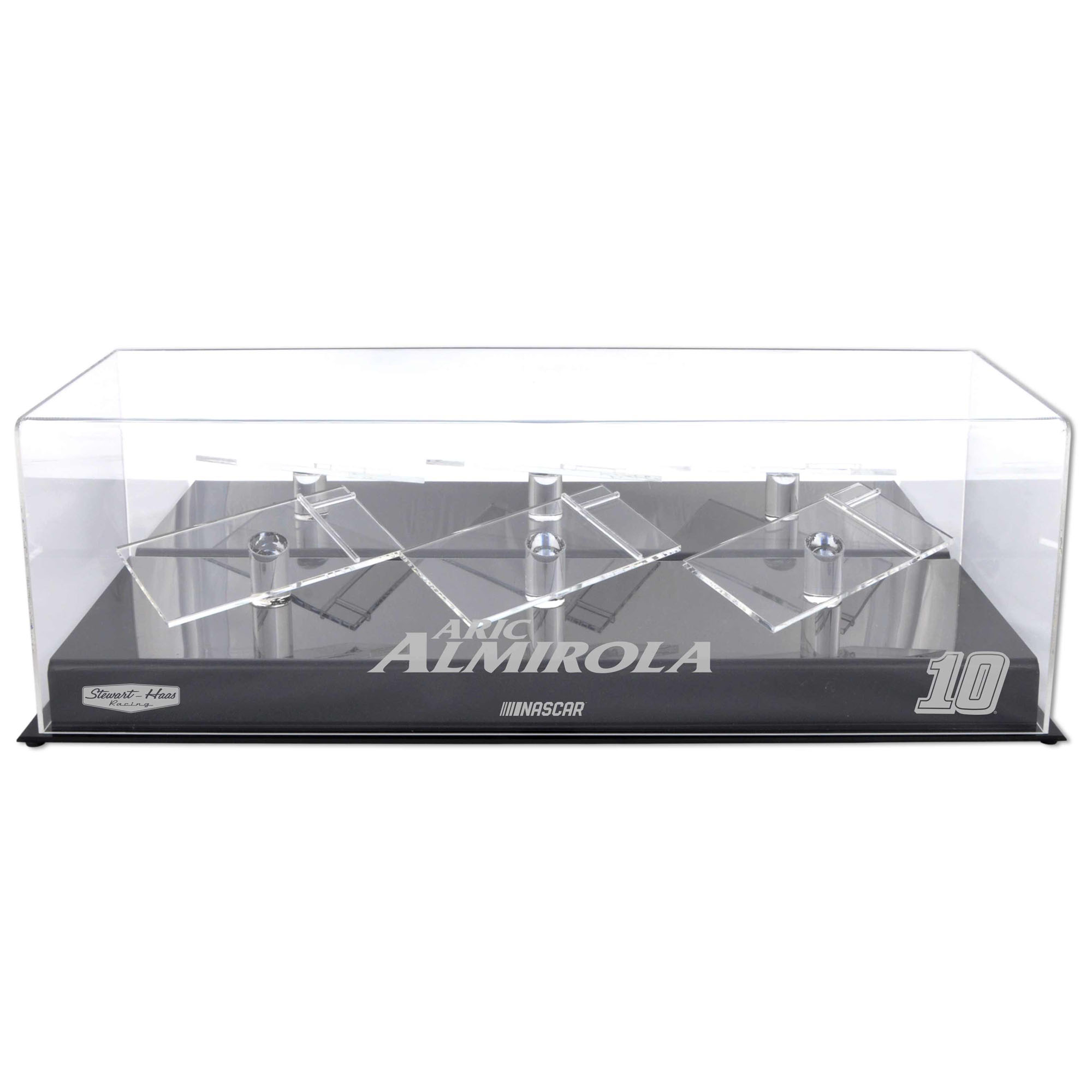 Aric Almirola #10 Stewart-Haas Racing 3 Car 1/24 Die Cast Display Case
