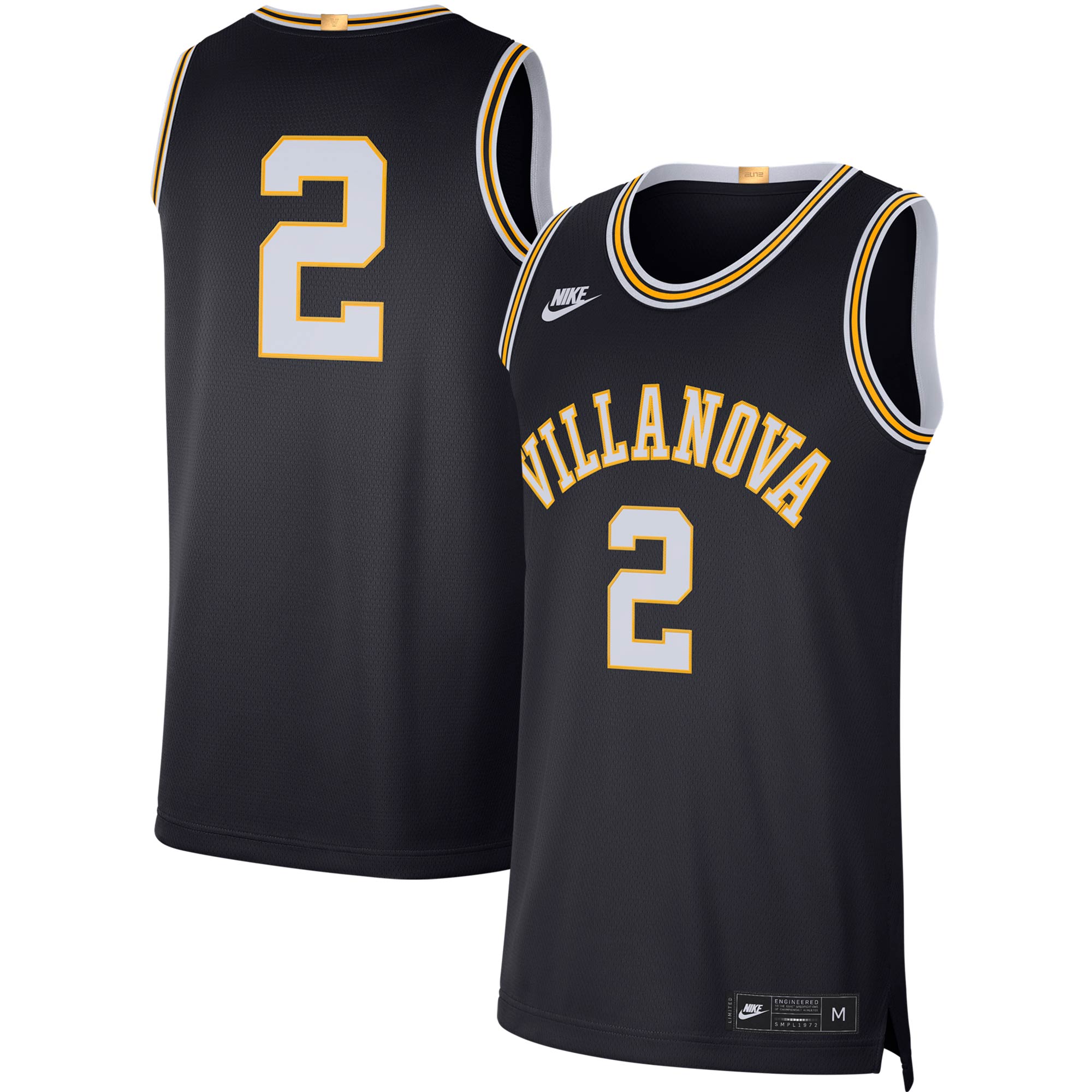 Men's Nike #2 Navy Villanova Wildcats Retro Limited Jersey - Image 2