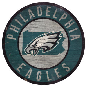 Philadelphia Eagles 12'' x 12'' State Circle Sign