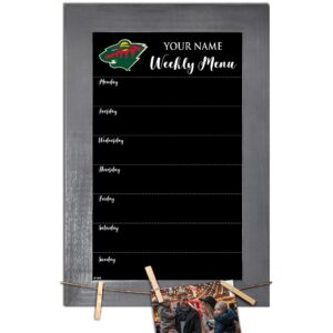 Minnesota Wild 11" x 19" Personalized Team Weekly Chalkboard with Frame