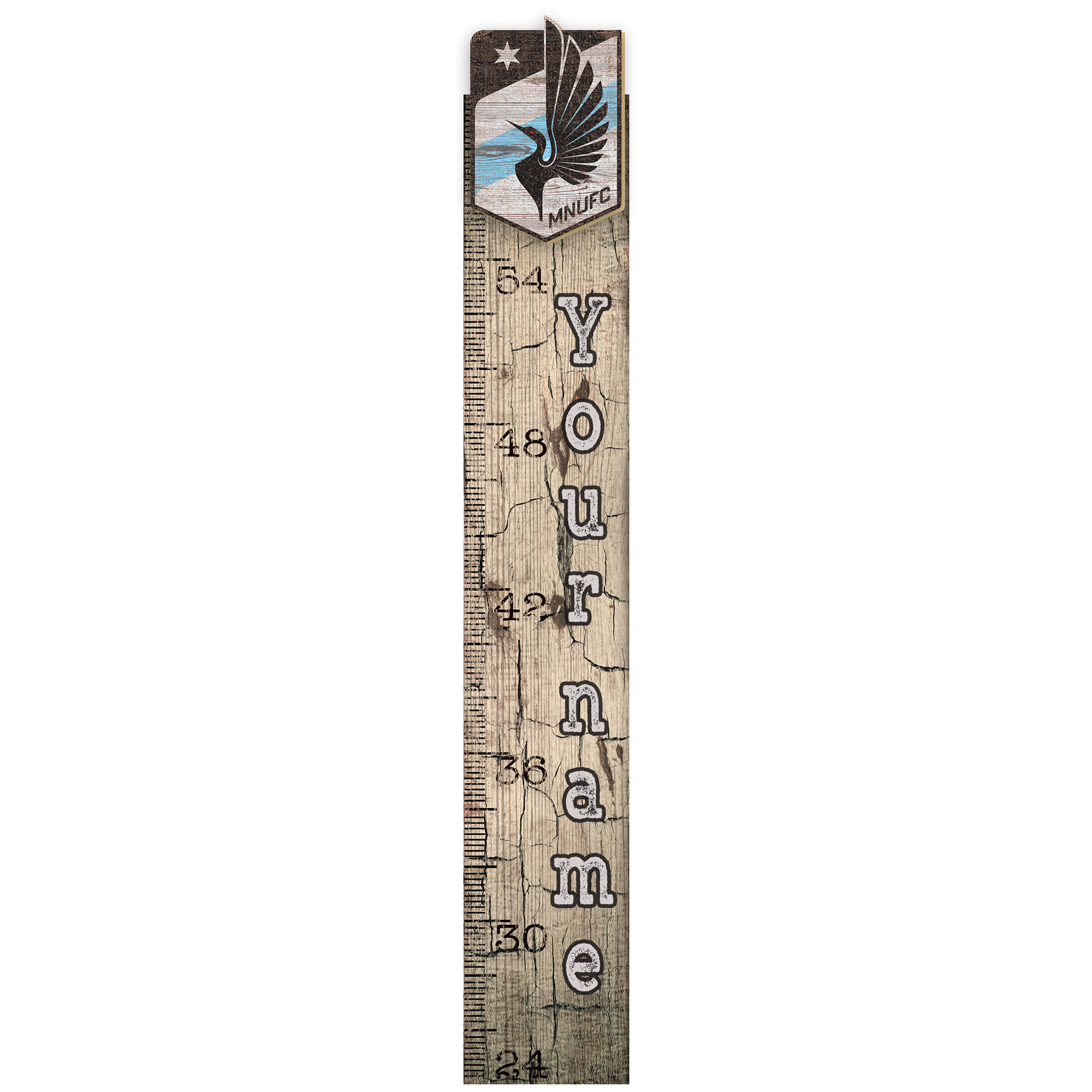 Minnesota United FC 36'' x 6'' Personalized Growth Chart
