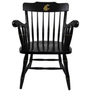 Black Washington State Cougars Primary Logo Captains Chair