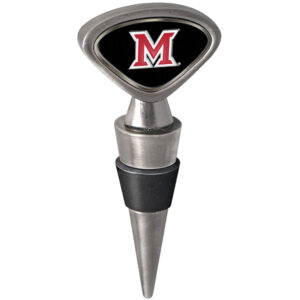 Silver Miami University RedHawks Wine Stopper