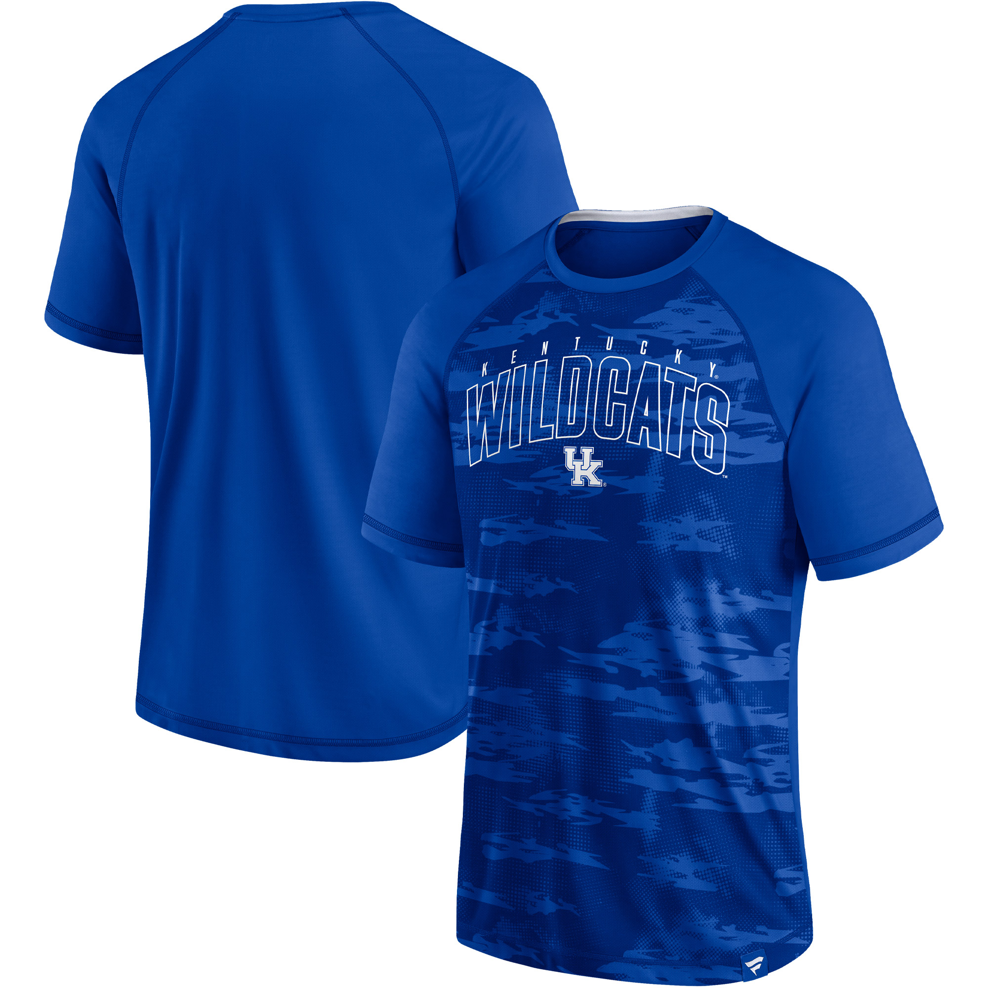 Men's Fanatics Royal Kentucky Wildcats Arch Outline Raglan T-Shirt - Image 6