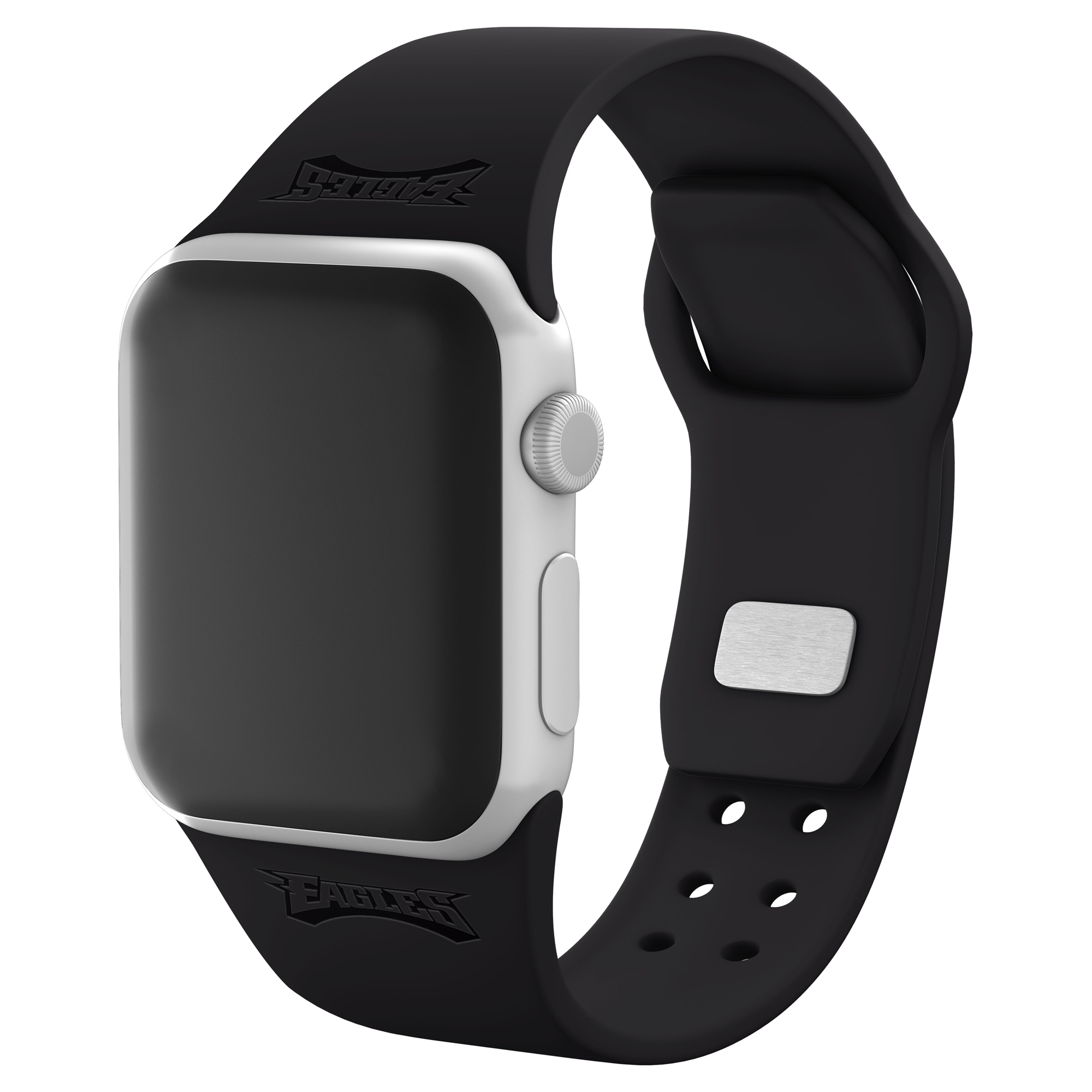 Black Philadelphia Eagles Debossed Silicone Apple Watch Band