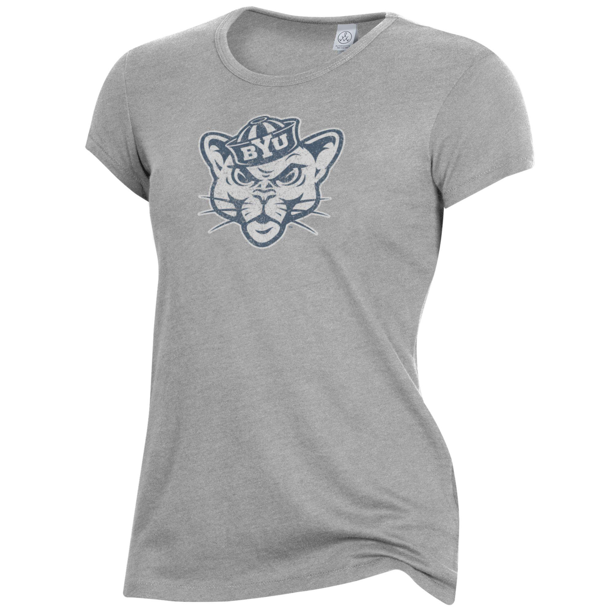 Women's Alternative Apparel Gray BYU Cougars The Keepsake T-Shirt - Image 3
