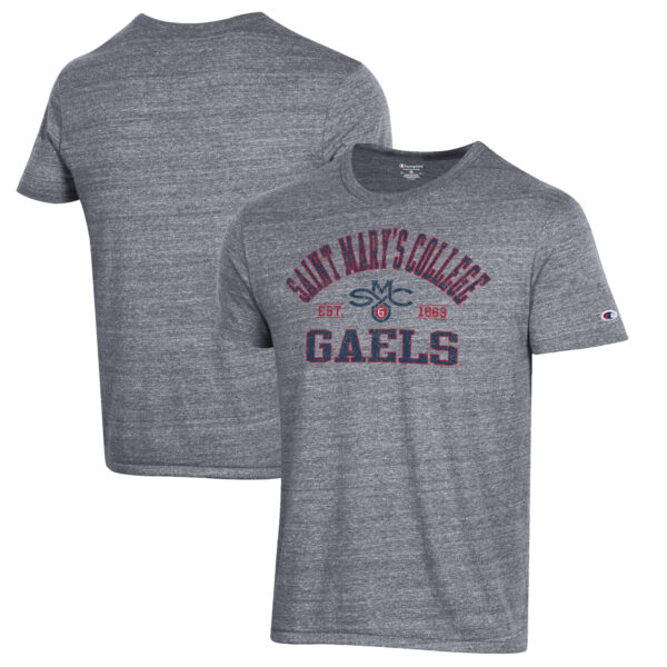 Men's Champion Heathered Gray Saint Mary's Gaels Ultimate Tri-Blend T-Shirt