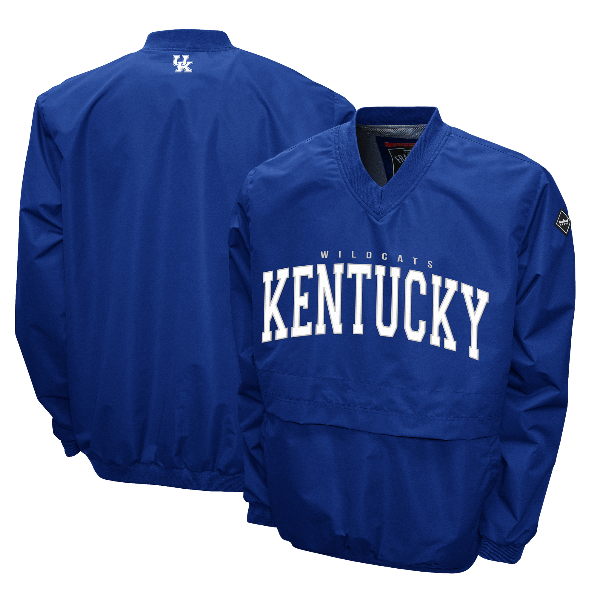 Men's Franchise Club Royal Kentucky Wildcats Members Windshell V-Neck Pullover Jacket - Image 5