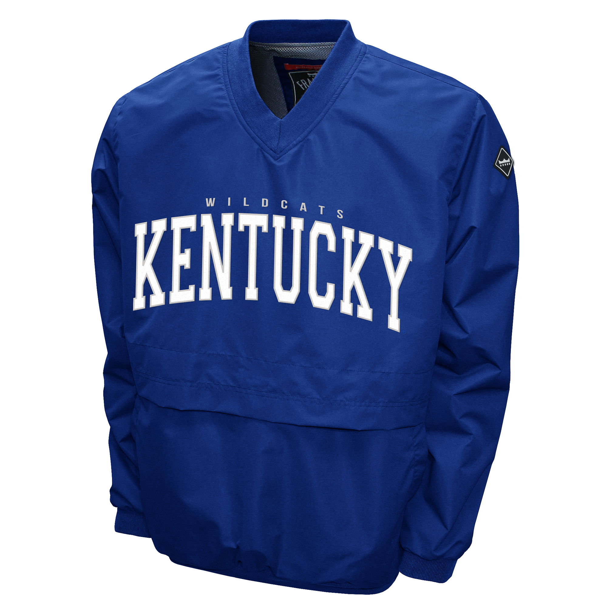 Men's Franchise Club Royal Kentucky Wildcats Members Windshell V-Neck Pullover Jacket - Image 3