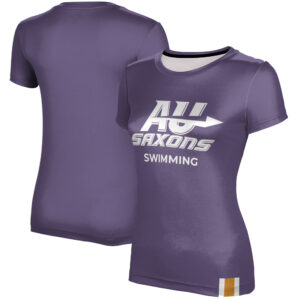 Women's Purple Alfred University Saxons Swimming T-Shirt