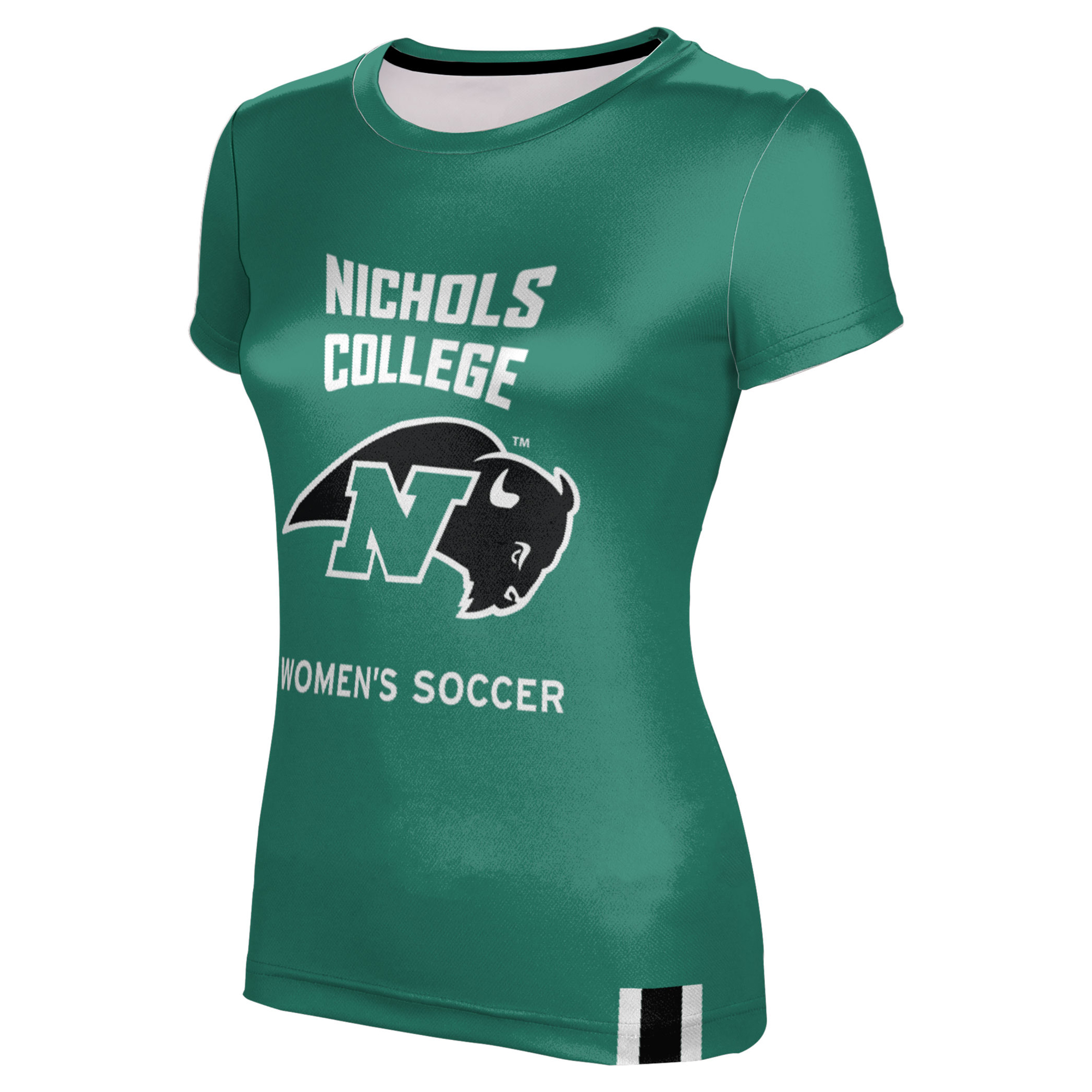Women's Green Nichols College Bison Women's Soccer T-Shirt - Image 6