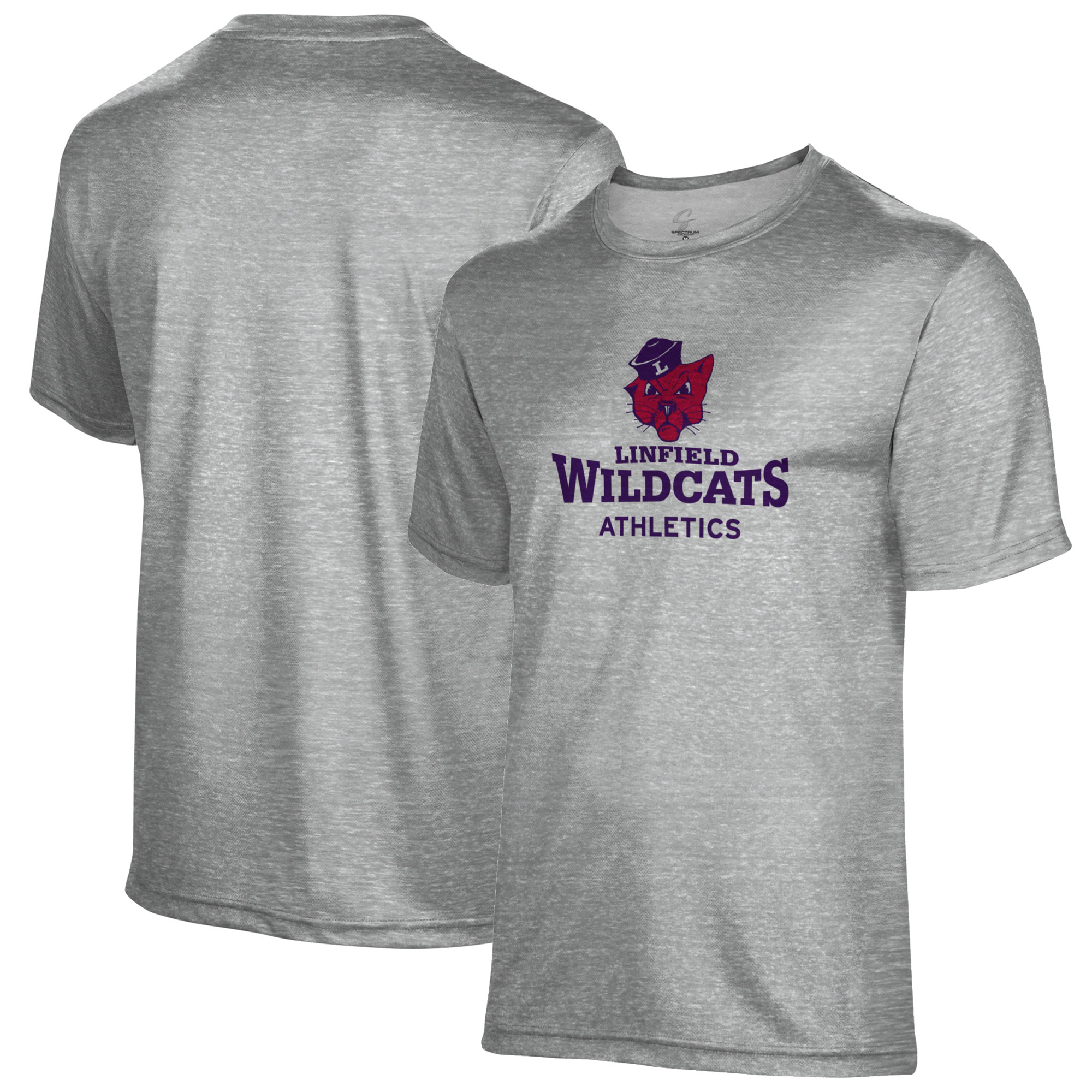 Men's Gray Linfield Wildcats Athletics Name Drop T-Shirt