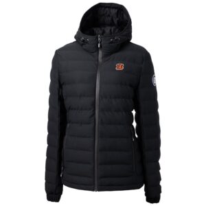 Women's Cutter & Buck Black Cincinnati Bengals Mission Ridge Repreve Full-Zip Puffer Jacket
