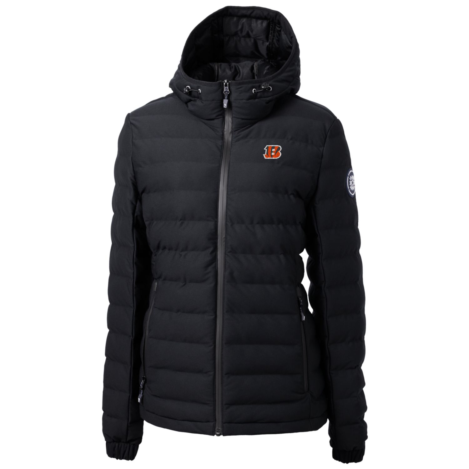 Women's Cutter & Buck Black Cincinnati Bengals Mission Ridge Repreve Full-Zip Puffer Jacket