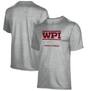 Men's Gray Worcester Polytechnic Institute Engineers Proud Parent Name Drop T-Shirt