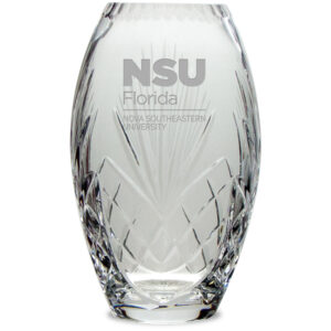 Nova Southeastern Sharks 10'' Full Leaded Crystal Vase