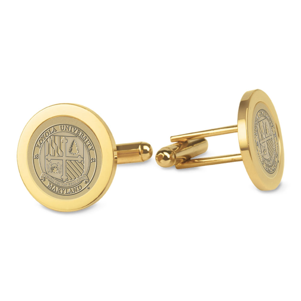 Gold Loyola Greyhounds Cufflinks
