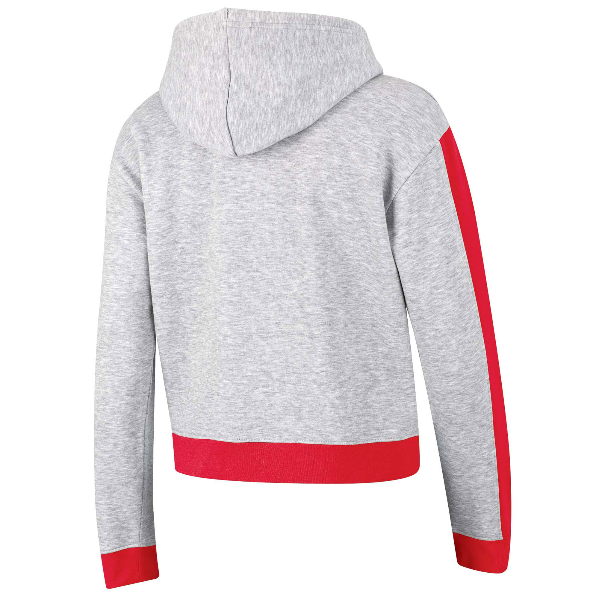 Women's Champion Heathered Gray Georgia Bulldogs Tri-Blend Boxy Cropped Pullover Hoodie - Image 4