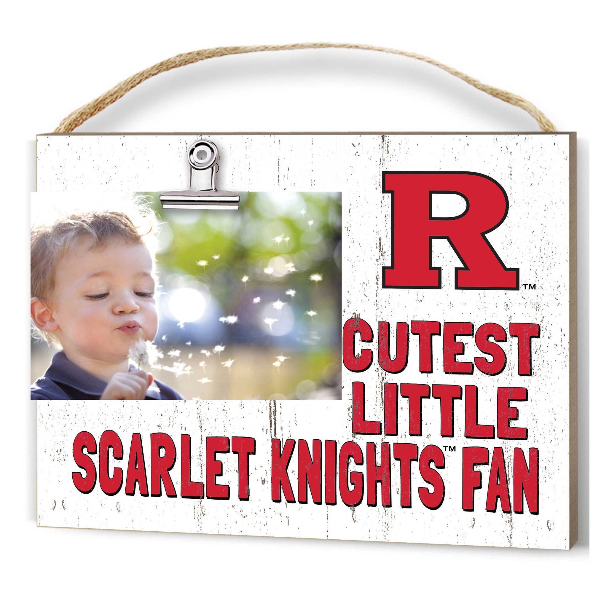 Rutgers Scarlet Knights 8'' x 10'' Cutest Little Weathered Logo Clip Photo Frame - Image 2
