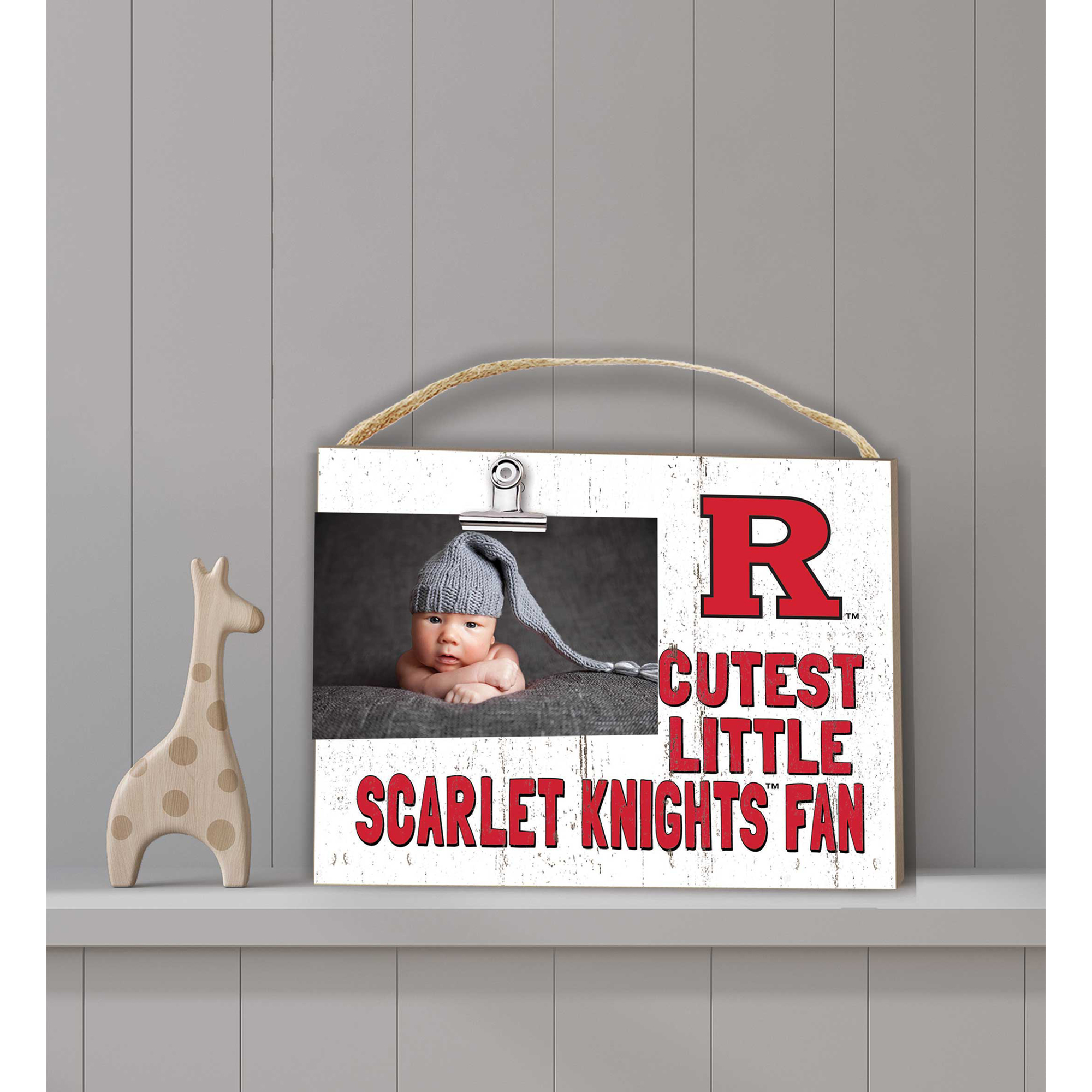 Rutgers Scarlet Knights 8'' x 10'' Cutest Little Weathered Logo Clip Photo Frame - Image 5