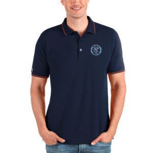 Men's Antigua Navy New York City FC  Solid Pique Polo