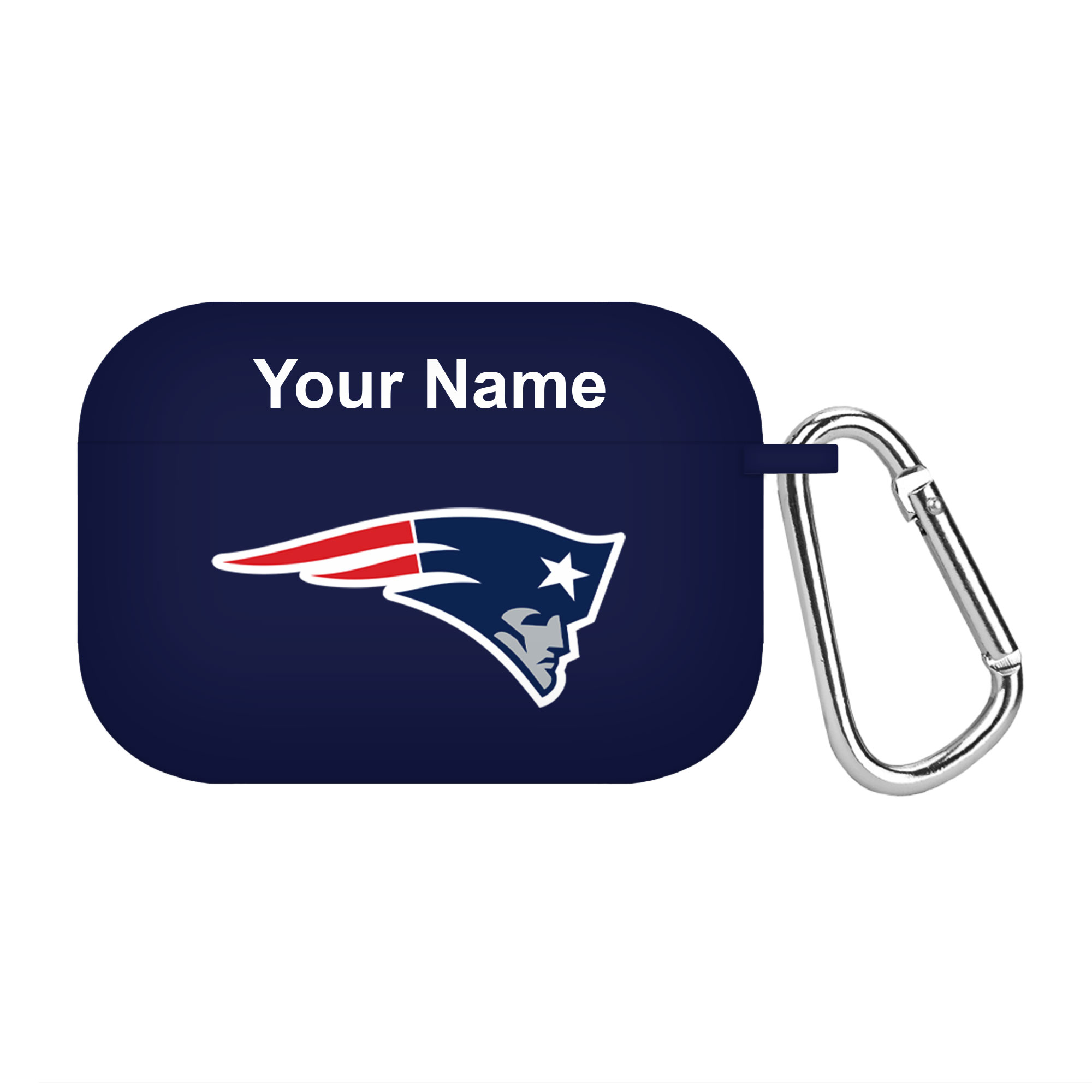 Navy New England Patriots Personalized AirPods Pro Case Cover