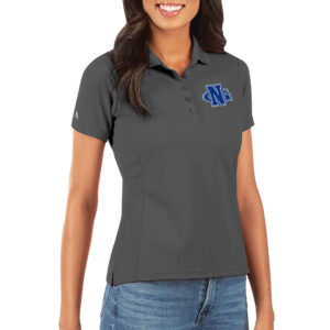 Women's Antigua Charcoal North Georgia Nighthawks Legacy Pique Polo