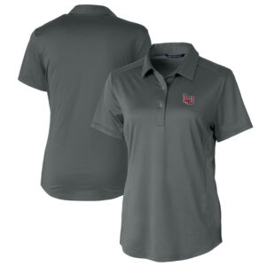 Women's Cutter & Buck Gray Lamar Cardinals Prospect Textured Stretch Polo