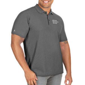 Men's Antigua Charcoal Holyoke Community College Big & Tall Legacy Pique Polo