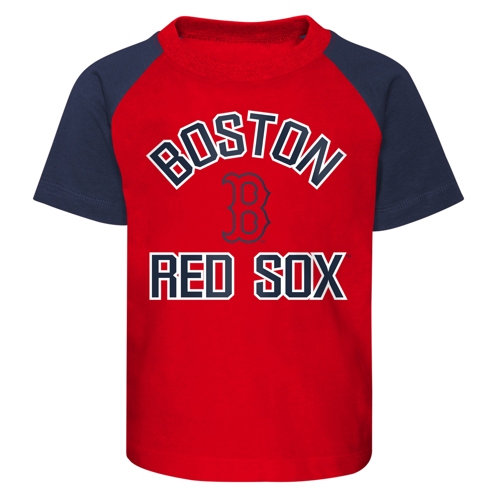 Toddler Red/Heather Gray Boston Red Sox Two-Piece Groundout Baller Raglan T-Shirt & Shorts Set - Image 3