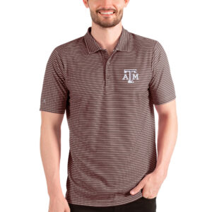 Men's Antigua Maroon/White Texas A&M Aggies Esteem Polo