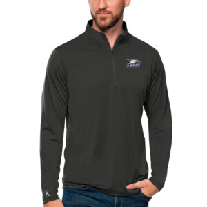 Men's Antigua Charcoal Georgia Southern Eagles Tribute Quarter-Zip Top