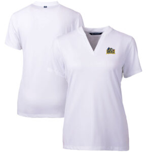 Women's Cutter & Buck White Drexel Dragons Forge Blade V-Neck Top