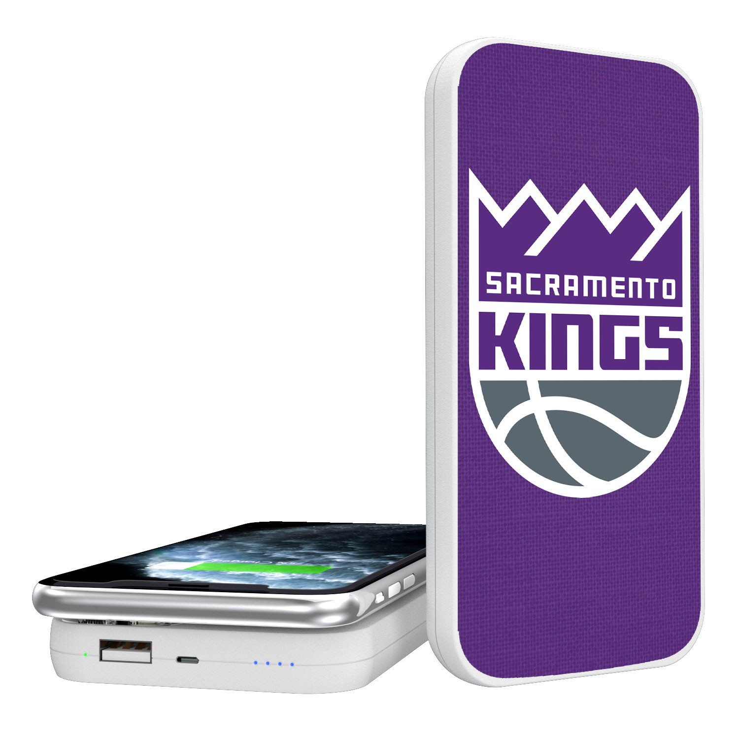 Sacramento Kings Solid Design 5000 mAh Legendary Design Wireless Power Bank