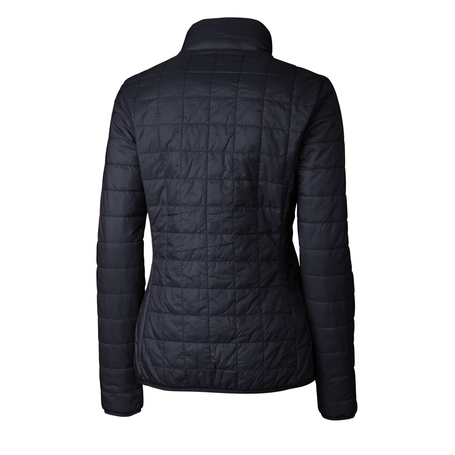 Women's Cutter & Buck Navy Utah State Aggies Vault Rainier PrimaLoft Eco Insulated Full-Zip Puffer Jacket - Image 4