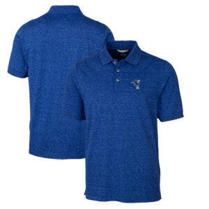 Men's Cutter & Buck Royal Indianapolis Colts Advantage Tri-Blend Space Dye Throwback Polo
