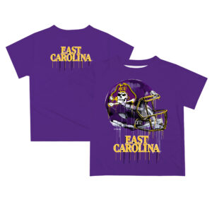 Infant Purple ECU Pirates Dripping Helmet T-Shirt