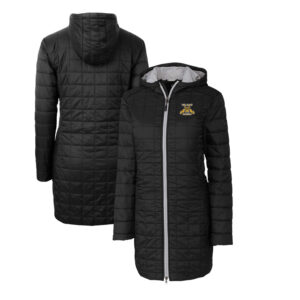Women's Cutter & Buck Black North Carolina A&T Aggies Rainier Primaloft Eco Hooded Long Coat