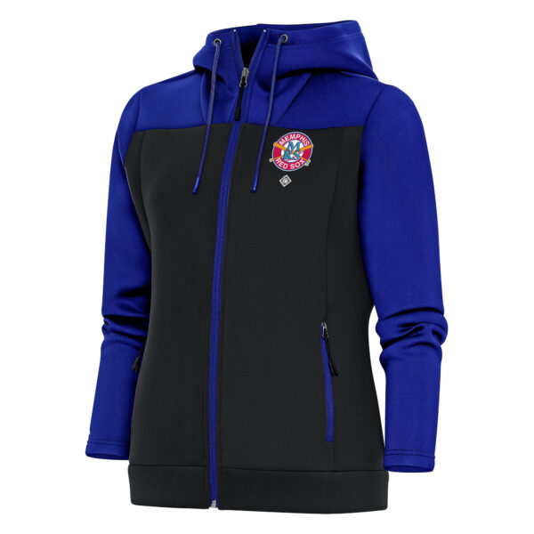 Women's Antigua Royal/Charcoal Memphis Red Sox Protect Full-Zip Hoodie Jacket