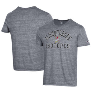 Men's Champion Gray Albuquerque Isotopes Ultimate Tri-Blend T-Shirt