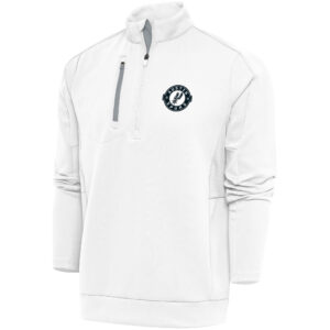 Men's Antigua  White Austin Spurs Generation Quarter-Zip Pullover Top